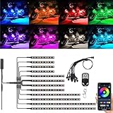 12PCS Streifenlicht Set für Motorräder Wasserdicht RGB Neon Akzentlichter Bodeneffekt...