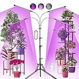 Railee Pflanzenlampe LED Vollspektrum 120 LEDs Grow Lampe Pflanzenleuchte Pflanzenlicht mit Ständer...