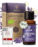 Heldengrün® BIO Lavendelöl [100% NATURREIN] Lavandula angustifolia - Echtes Lavendelöl: floral,...