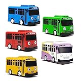 SHDIEHJFMLDH 5Pcs Mini Bus Spielzeug,Mini Pull Back Spielzeugautos,Bus Modell,Spielzeugautos Set...