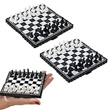 Schachspiel, Reiseschach, 2 Faltbare Schachbretter, Kompaktes Design, Tragbares und Faltbares Chess...
