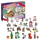 LEGO 41706 Friends Adventskalender 2022, 24 Weihnachtsspielzeuge inkl. Weihnachtsmann, Schneemann...