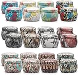 YINUO LIGHT 24 pcs Kerzendosen, Wiederverwendbare Leeren Kerze Behälter, Metalldose mit Deckel für...