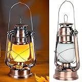 Casativo 2er-Set Retro-LED-Sturmlaterne (25cm) mit Flammen-Optik – Klassische, batteriebetriebene...