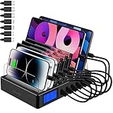 ideallife Ladestation für mehrere Geräte für 7 Anschlüsse, schnelles USB-Ladegerät mit Typ C...