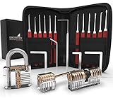 Meistergut DAS ORIGINAL XXL Profi Lockpicking Set mit Deutscher Bildanleitung 24-teilig - Dietrich...