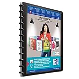 Oxford Ring-Mappe A4 Polyvision, Präsentations-Buch mit 20 Hüllen, Vario-Zipp, Austausch- und...