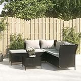 Festnight Poly Rattan Ecklounge mit Stauraum Lounge Sofa Gartenmöbel Set Gartengarnitur Balkon...