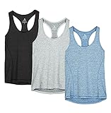 icyzone® Damen Funktions-Tanktop Sporttop Unterhemd Stretch fuer Yoga Fittness training Damen...