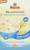 Holle Bio-Juniormüsli Mehrkorn mit Cornflakes, 4er Pack (4 x 250 g)
