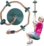 Schaukel Outdoor Kinder Kletterseil Schaukel mit Plattform, für Kinder Baum Scheibe Schaukel...