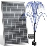 AMZtime 20W Solar Springbrunnen für Außen, 2024 Aufgerüsteter Solarbrunnen für Draussen, Solar...