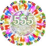 555 Stück Wasserbomben Selbstschließen,Bunt Wasserballons mit Wasserhahn Anschluss,Wasser...