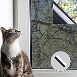 Spiegelfolie Fenster Sichtschutz, Selbstklebend Sonnenschutzfolie Fenster Innen, 60x400CM,...