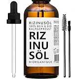 Rizinusöl BIO | 100% rein, natürlich und kaltgepresst | Pflege für Nägel, Wimpern, Haut, Bart |...