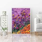 Diamond Painting Blume, Daiments Painting Erwachsene Gänseblümchen Bastelset, Diamond Art Runder...