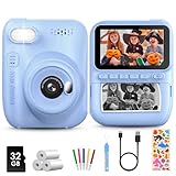 Kinderkamera Sofortbildkamera,3,0 Zoll 1080P Fotoapparat Kinder DigitalKamera mit Druckerpapier &...