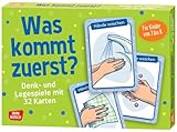 Was kommt zuerst?: Denk- und Legespiele mit 32 Karten und Begleitheft. Spielerisches Erlernen der...