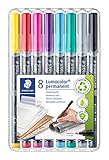 STAEDTLER permanenter Universalstift Lumocolor, wisch- und wasserfest, sekundenschnell trocken,...