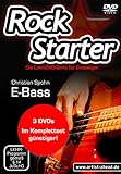 Das Rockstarter Vol. 1-3 Komplettset - E-Bass: 3 DVDs! Bassschule. Unterricht für Anfänger....