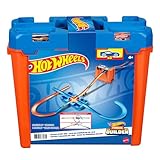 Hot Wheels Bahn Track Builder, Autorennbahn Bauset für Hot Wheels Autos, inkl. 2 Spielzeugautos,...