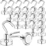 FPMYB 20 Stück Magnethaken Extra Stark Magnet Haken Neodym Magnethaken, Magnetische Haken Magnet...