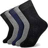 Hocerlu Warme Socken Herren, Thermosocken Dicke Wintersocken Frotteesohle WanderSocken WollSocken...