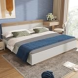 LAKFEW Polsterbett Doppelbett 160x200, Bett Bettgestell Bettrahmen mit Kopfteil und Lattenrost aus...