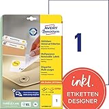 AVERY Zweckform L4735REV-25 Universal Etiketten (25 plus 5 Klebeetiketten extra, 210x297mm auf A4,...