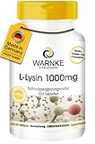 Lysin Tabletten - 1000mg - vegan - 100 Tabletten - Aminosäure | Warnke Vitalstoffe - Deutsche...
