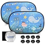 CUTLOT Auto Sonnenschutz für Kinder & Baby, Sonnenschutz Auto Seitenscheibe UV Schutz UPF50+,...