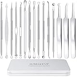 Mitesserentferner Komedonenquetscher Set, IUMAKEVP 15 Stücke Hochwertiger Blackhead Remover aus...