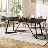 Tribesigns 180 cm großer Esstisch für 6–8 Personen, moderner Esstisch mit Metallgestell,...
