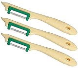Solingen 3 Sparschäler für Rechts- u Linkshänder Spargelschäler Obstschäler Spargelmesser extra...