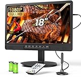 DESOBRY 18' Kleiner Fernseher mit Antenne, tragbarer Fernseher mit Freeview DVB/T2 Tuner, 6000mAh...