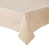 Gartentischdecke Tischdecke Weichschaummaterial rutschfest wetterfest 6 Farben (Beige, 130x220cm...
