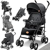 KIDIZ® Kinderwagen City-Pro Buggy Kinderbuggy klappbar Liegebuggy Sportwagen Faltbar 360°...