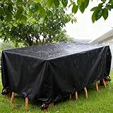 AUWUUA Abdeckung Gartenmöbel Wasserdicht, Abdeckplane für Gartenmöbel Winterfest...