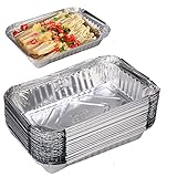 Aluminium Grillschalen Tropfschalen,50 Stück Grill Aluschalen Grilltropfschalen Einweg Schalen aus...