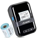 CLABEL Etikettendrucker, 220B Thermo Etikettiergerät Bluetooth, Tragbar 2200 mAh...