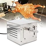 Lightakai 220V Grillmotor für Grillspieß, 25W 60Kg Edelstahl Grillmotor BBQ-Röster...