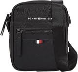 Tommy Hilfiger Herren Umhängetasche Essential PU Mini Reporter Klein, Schwarz (Black),...