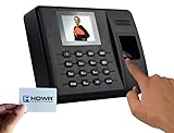 HDWR TimeLok-100U Eintaktmaschine für Mitarbeiter, mit RFID-Karte, Fingerscan, PIN und USB,...
