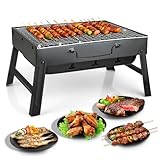 Grill - Camping Grill & Kohlegrill, Edelstahl, tragbar, langlebig, hitzebeständig und rostfrei,...