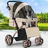 YITAHOME Hundebuggy Hundewagen klappbar für Hunde & Katzen, Haustierbuggy bis 22 kg mit umkehrbarem...