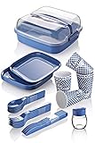 BEFA Picknick Set 6 Personen | BPA Frei | Camping Geschirr Set Gabel, Messer, Löffel, Teller,...