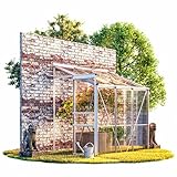 GARDEBRUK® Beistell Aluminium Gewächshaus 3,8m³ 190x122cm Treibhaus Gartenhaus Frühbeet...