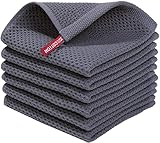 Moosfor Geschirrtücher 100% Baumwolle, 6er Set 30 x 30 cm, Weiche Geschirrhandtücher...