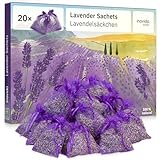 Lavendel Duftsäckchen Kleiderschrank: 20x Echter Lavendel getrocknet – Mottenschutz für...