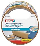 tesa Doppelseitiges Klebeband Universal - Vielseitiges Klebeband für Verpackungen, Deko und...